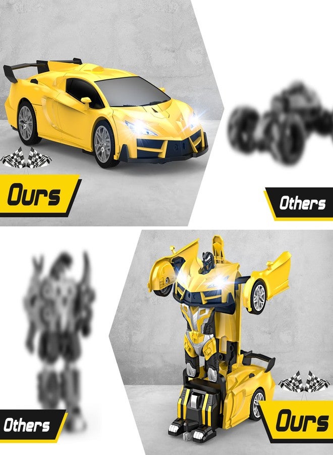 Qumcou Transform Remote Control Car, RC Cars for Boys Age 3-5 6-8, One-Button Transform Toy Cars, 2.4GHz, 360° Spin, 1:16 Scale, Flashing Headlight,3-8 Year Old Grandkids Christmas Birthday Gifts - Image 5